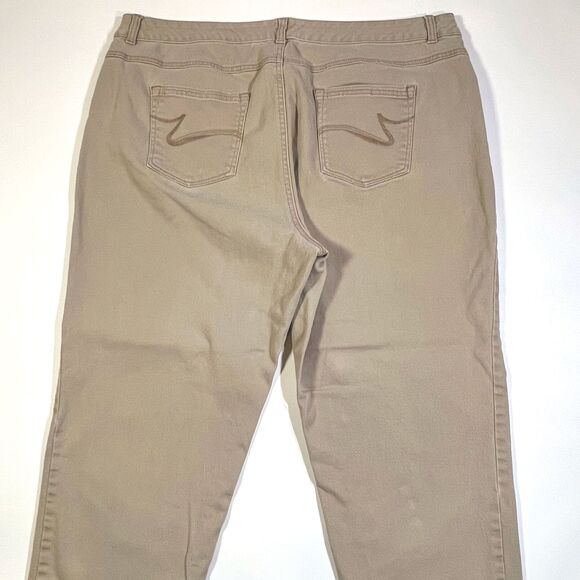 JMS Plus Size Straight Tan Jeans 24WS Stretch 27" Inseam - Picture 6 of 10